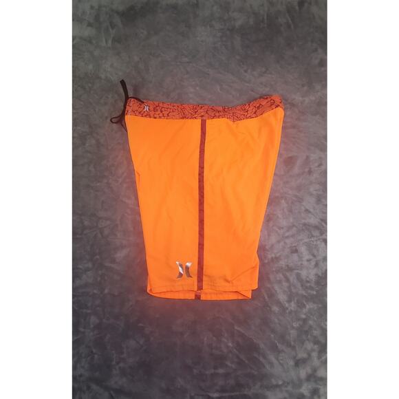 Hurley Size 38 Phantom Beach Board Shorts Orange Beach Surf C28-7 - Picture 5 of 8